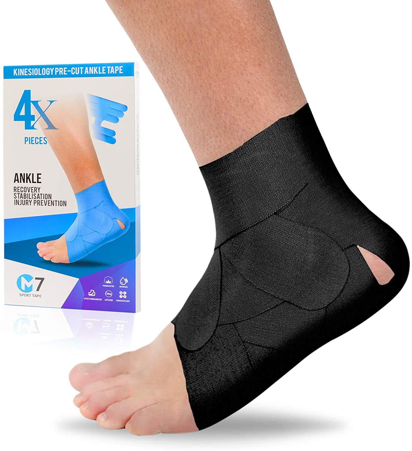 thumbnail image 2 of Kt Tape IEADEN Pre-Cut Kinesiology Tape For Knees - 20 Pack Waterproof Athletic Support Tape Pre-cut Knee Support Athletic Tape 2 of 11